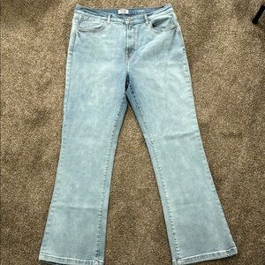Light wash bootcut jeans